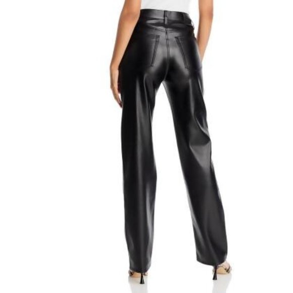 Womens Vibrant Leather Pants - Picture 3 of 5